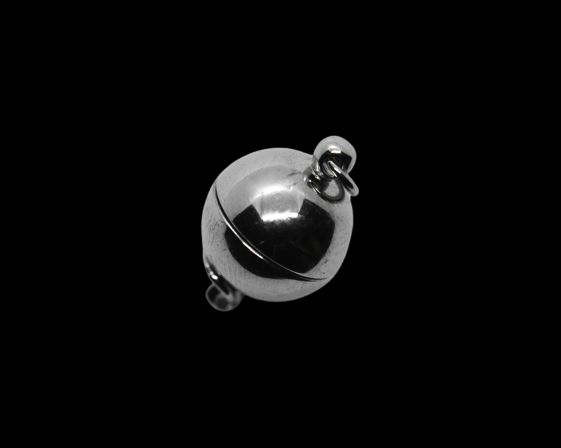 Замочек магнитный шарик цвет серебро 10мм