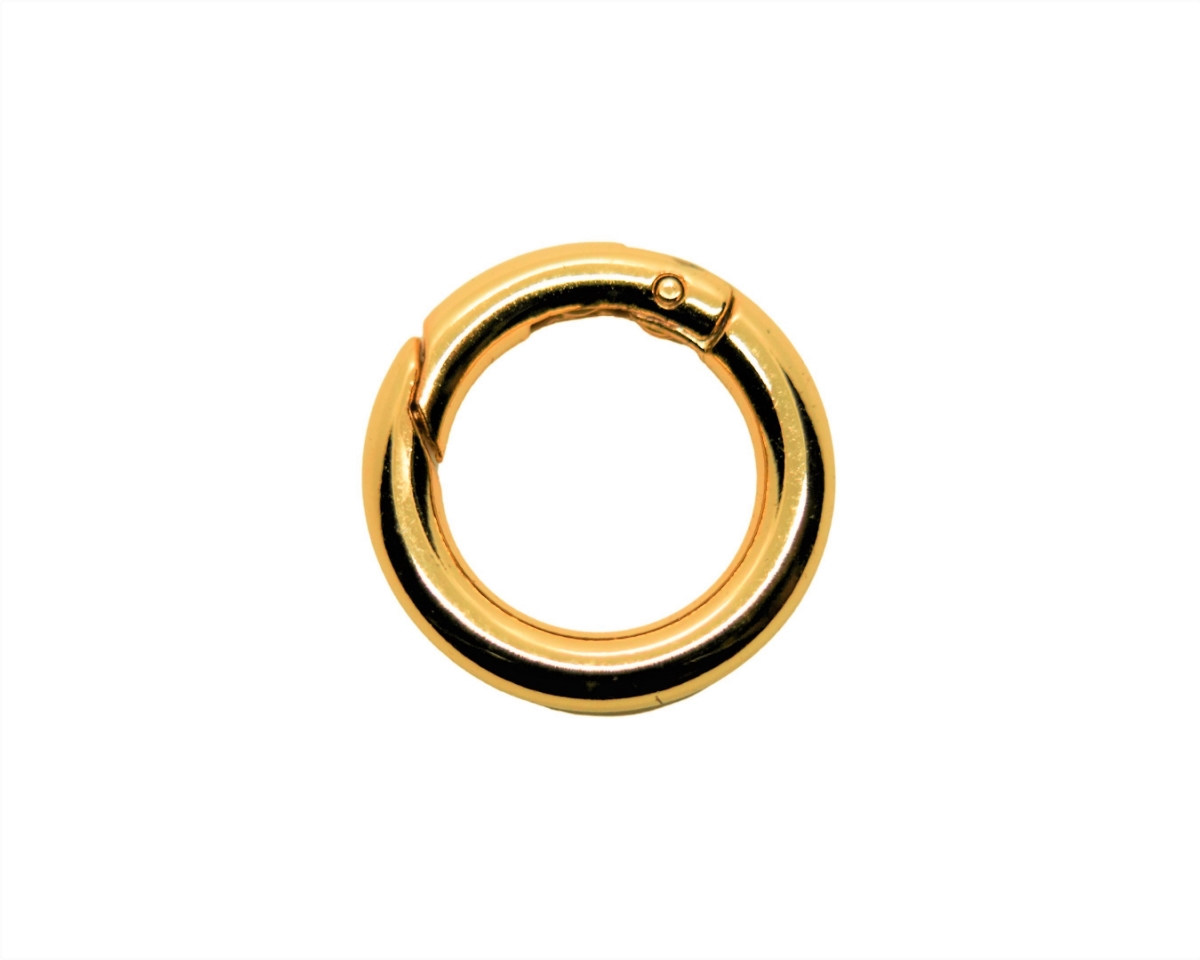 Карабин-бейл кольцо; цвет золото, 18мм
