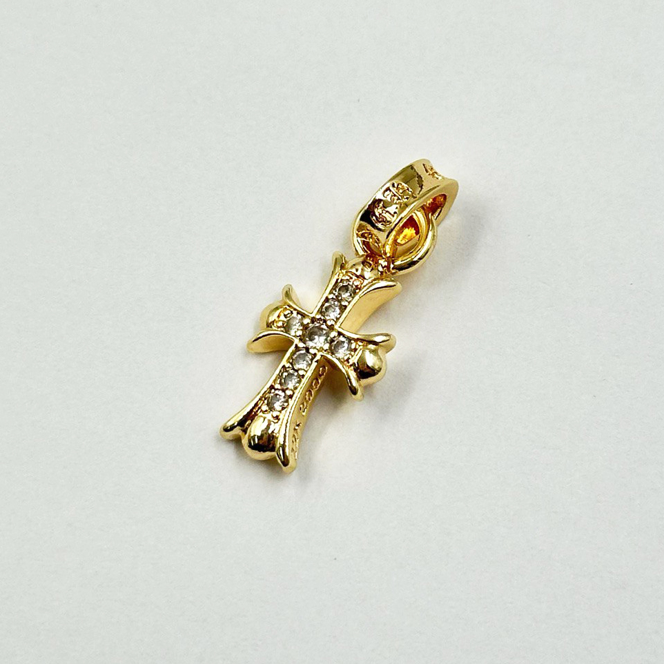 Подвеска Крестик 10*21мм цвет золото