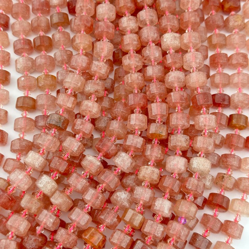 Кварц клубничный размер 12*8мм натуральный камень